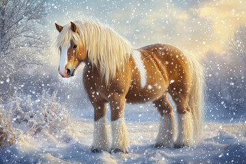 Obraz premium A photo of horse with nature view 