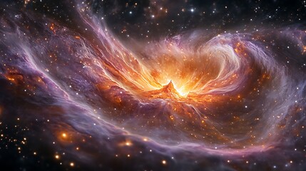 Fototapeta premium Galactic Wonders Sparkle In Cosmic Nebula Clouds