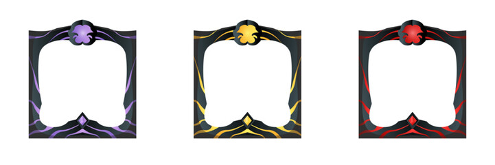 complete game avatar frame with abyss world theme and three colors for in-game materials and profile frame