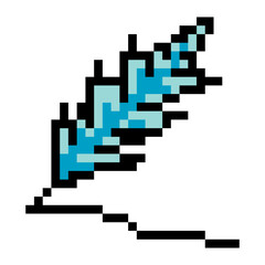 Quill pen in pixel art style