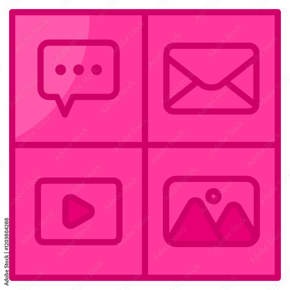 Poster content icon element for design