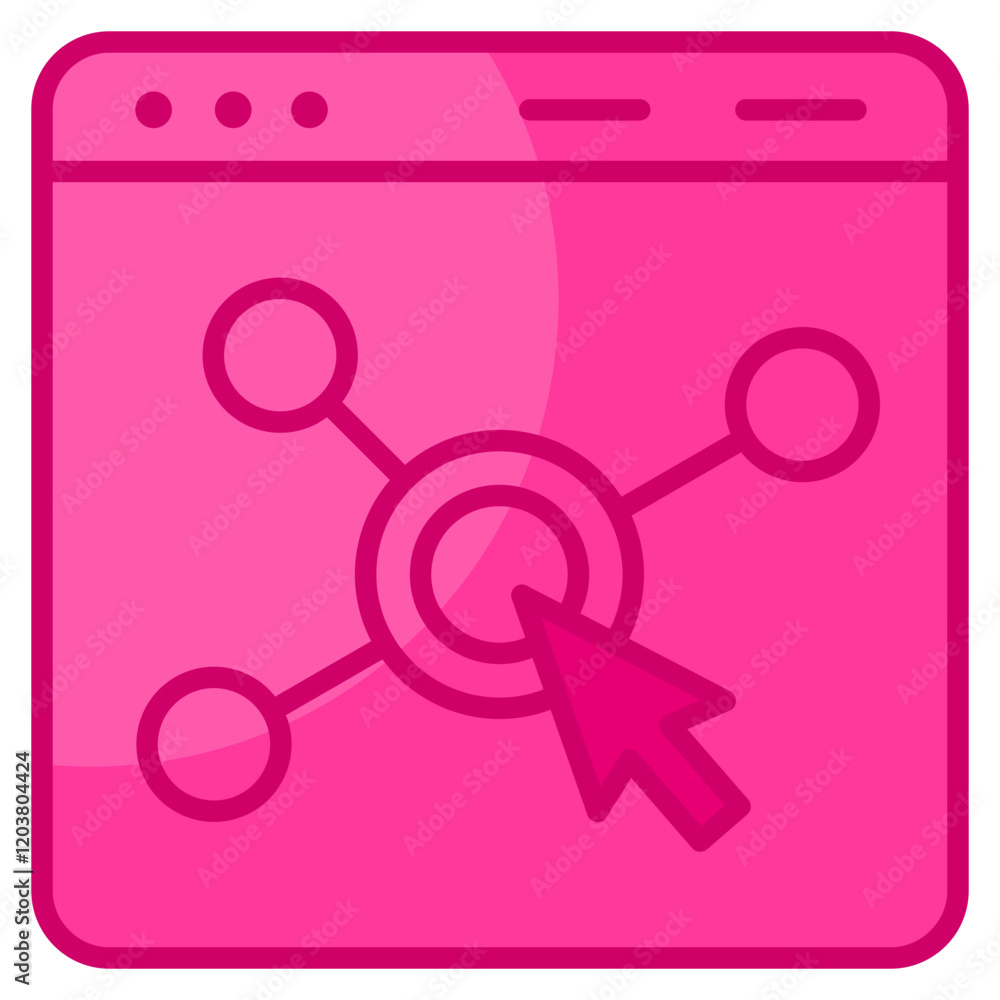 Poster interactive icon element for design