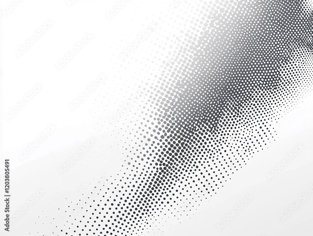 Aufkleber abstract halftone dots pattern in black and white with a gradient effect
