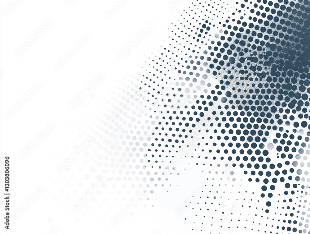 Aufkleber abstract halftone pattern with fading circles in black and white, creating a smooth gradient effect