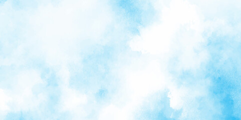 Bright blue cloudy sky vector illustration, gradient light sky blue shades watercolor paper texture vintage grunge, ocean blue splash stroke Light sky blue shades watercolor texture.
