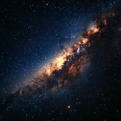 Fototapeta premium Celestial Glow Capturing Galactic Grandeur