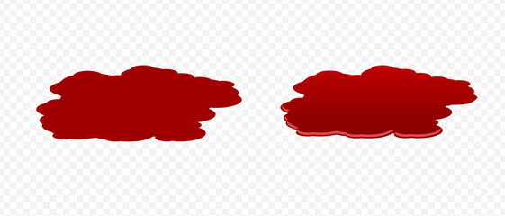 Blood spilled or paint. Puddle of blood. Fresh blood. Puddle of red paint. Blood spilled
