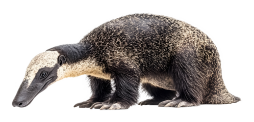 Giant anteater on a transparent background. isolated background.
