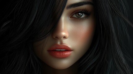 Fototapeta premium Portrait of a beautiful woman.