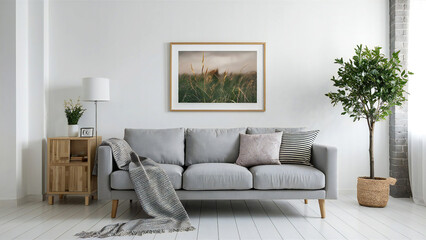 Living Room White Color Wall Modern Living Room Decor