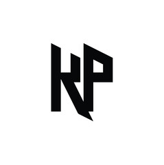KP monogram logo design letter text name symbol monochrome logotype alphabet character simple logo