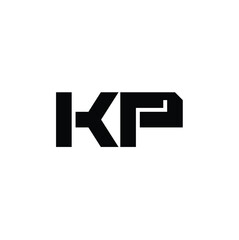 Obraz premium KP monogram logo design letter text name symbol monochrome logotype alphabet character simple logo