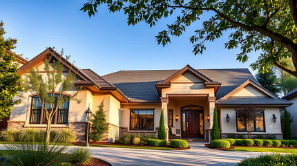 Luxury Dream Home: Modern Architectural Design, Landscaping, and Spacious Exterior