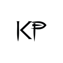 KP monogram logo design letter text name symbol monochrome logotype alphabet character simple logo