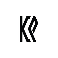 Obraz premium KP monogram logo design letter text name symbol monochrome logotype alphabet character simple logo