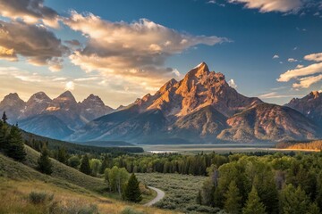 Obraz premium Majestic Mountain Vista: Candid Shot of Breathtaking Peak Panorama