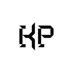 KP monogram logo design letter text name symbol monochrome logotype alphabet character simple logo