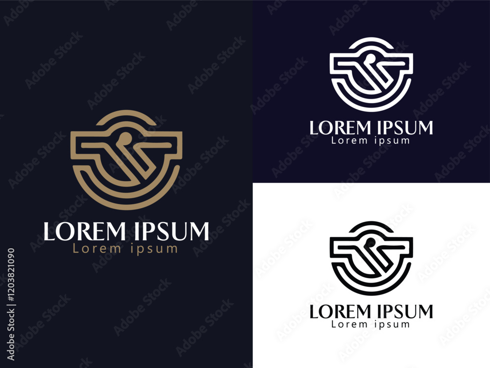 Fototapete abstract iconic symbol for branding: refined simplicity with a touch of class