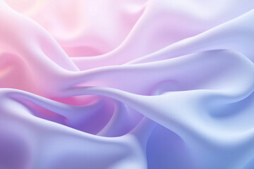 Obraz premium Close-up of luxurious, flowing silky fabric, transitioning from soft pinks to vibrant blues, showcasing an elegant gradient texture that exudes sophistication and style