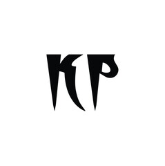 KP monogram logo design letter text name symbol monochrome logotype alphabet character simple logo