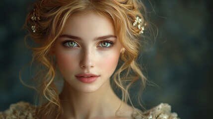 Fototapeta premium Portrait of a beautiful woman.