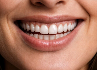 Obraz premium A collection of radiant and healthy smiles with white, flawless teeth, emphasizing dental care, confidence, and happiness.