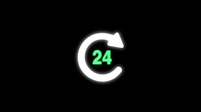 24 hour service working delivery concept payment online banking, shopping, transection online service. All-Day support Assistance consultant talk concept Clock , timer (time passage , waiting time