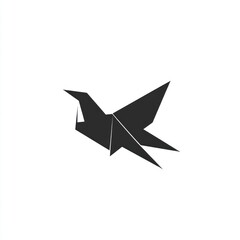 Origami bird design, artistic, minimalist, vector, graphic, illustration, symbol, for logo, background, or poster