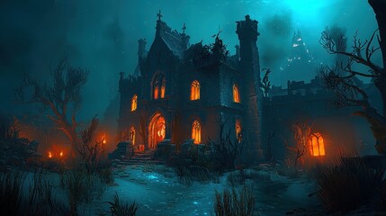 A serene underwater realm glowing with vibrant coral and luminous kelp forests. Bioluminescent creatures glide gracefully through the clear waters, casting shimmering patterns onto the radiant 