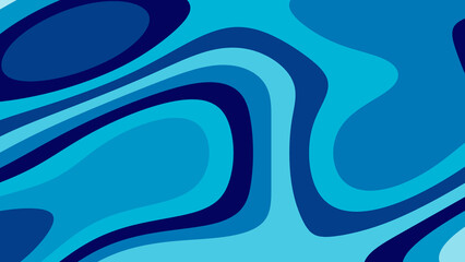 Blue Ocean Inspired Groovy Bubble Pattern Lava Lamp Background