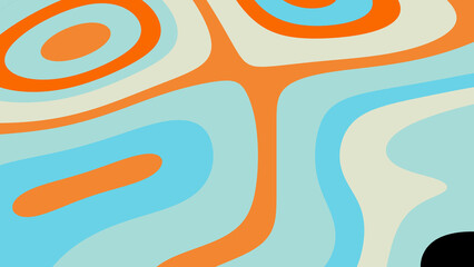 Retro Groovy Bubble Pattern Lava Lamp Background
