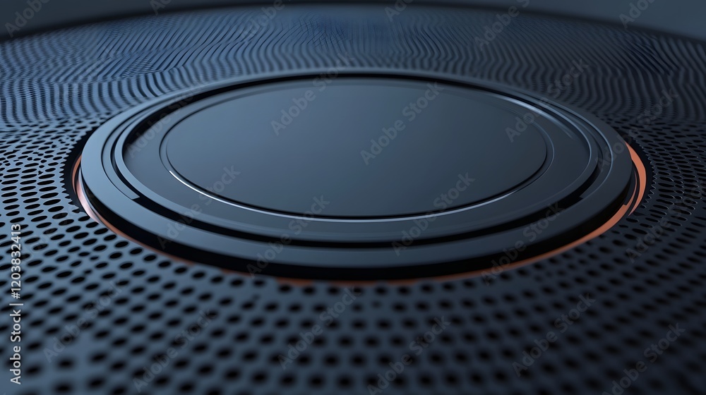 Aufkleber structured futuristic interface with minimal corporate concept in 3d
