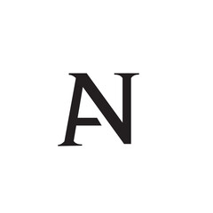 Modern AN letter logo with a sleek and professional design, perfect for businesses, personal branding, or startups seeking a bold and memorable visual identity.
