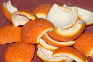 Orange Peels Close Up