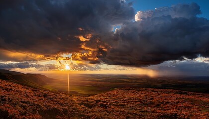 Obraz premium sunrise over the mountains