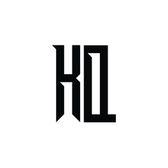KQ monogram logo design letter text name symbol monochrome logotype alphabet character simple logo