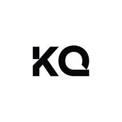 KQ monogram logo design letter text name symbol monochrome logotype alphabet character simple logo