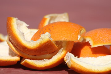 Orange Peels Close Up