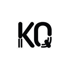 KQ monogram logo design letter text name symbol monochrome logotype alphabet character simple logo