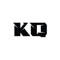 KQ monogram logo design letter text name symbol monochrome logotype alphabet character simple logo