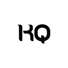 KQ monogram logo design letter text name symbol monochrome logotype alphabet character simple logo