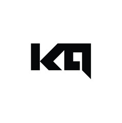KQ monogram logo design letter text name symbol monochrome logotype alphabet character simple logo