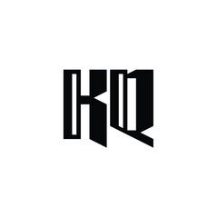 KQ monogram logo design letter text name symbol monochrome logotype alphabet character simple logo