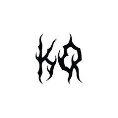 KQ monogram logo design letter text name symbol monochrome logotype alphabet character simple logo