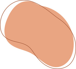 Abstract boho shape. Flat minimal decorative vector design isolated illustration