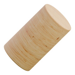Cylinder 3D Wooden Abstract Shape Icon