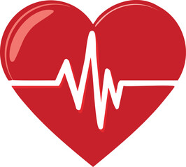 heart and heartbeat symbol