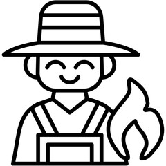 Fototapeta premium Firefighter Icon