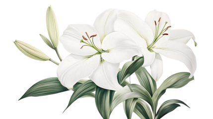 Bouquet Of White Lilies