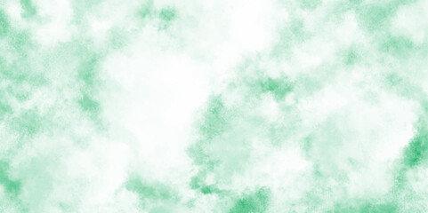 Abstract grunge blue or mint green texture with blurry fogg or clouds, grunge bright blue abstract design paper textured, brush painted green nature watercolor on paper with smoke or clouds texture.